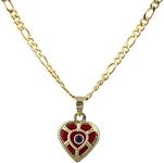 JOTW 14k Yellow Gold Heart Evil Eye