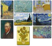 Windup Fridge Magnets Posters - Paintings of Vincent Van Gogh Art - 4 x 6 inch - Set of 8