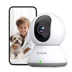 blurams Security Camera, 2K Indoor Camera 360-degree Pet Camera for Home Security w/ Motion Tracking, Phone App, 2-Way Audio, IR Night Vision, Siren, Works with Alexa & Google Assistant,White