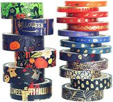 YUBX Halloween Washi Tape Set 20 Rolls Skull Black Gold Embellishment Decorative Masking Tapes for Arts, DIY Crafts, Bullet Journals, Planners, Scrapbook, Wrapping