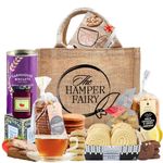 Afternoon Tea Hamper Gift with Biscuits, Cookies, Shortbread, Jam & Tea - For New Home, Birthday, Anniversary, Thank you Hampers, Father’s Day Gifts and other Celebrations by The Hamper Fairy
