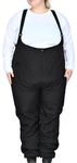 Snow Country Outerwear Women's Plus Size Snow Ski Bibs Overalls Pants (4X (26/28), Black)