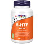 NOW Supplements, 5-HTP (5-hydroxytryptophan) 200 mg, Double Strength, Neurotransmitter Support, 60 Veg Capsules