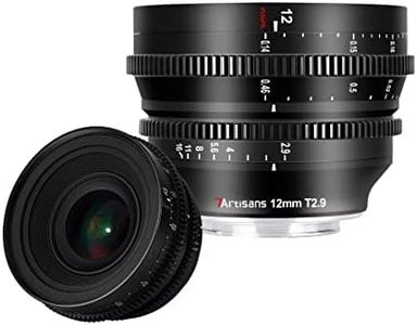 7artisans 12mm T2.9 Cine Lens for FUJIFILM-FX Mount Cinema Lens APS-C Prime Lens Large Aperture Ultra Wide Angle T2.9-T16 for Fujifilm XM-H/XP/XE/XA/XT/XS Series