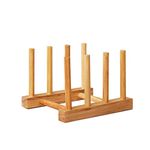 Kunovo Bamboo Dish Rack,Pot lid/Plate/Cutting Board Organizer for Kitchen cabinets,Bottle Drying Holder (3G)