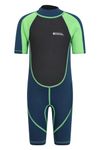 Mountain Warehouse Junior Shorty Wetsuit-2.5mm, Neoprene Kids Wetsuit Green 13 Years