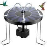 AISITIN 1.4W Solar Fountain Pump, 2024 Upgraded Solar Powered Water Fountian with 3 Support Brackets & 1 Support Bar, Solar Water Fountain Bird Bath Fountain for Outdoor, Garden, Pond, Pool