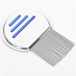 Lice Removal Comb Reusable Metal Nit Comb Spiral Grooves for Long Thick Hair, For Kids, Adults, Pets, Head Lice Treatment, Dandruff Removal & Removes Louse Nits