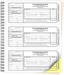 Custom Printed 8.5 x 7 inches (3 per Page) Carbonless Non-Profit Charitable Donation Receipt Books - NCR 2-Part Spiral Bound Pads with Manila Cover Personalized Company Name and Number - 300 Qty