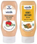 Veeba Thousand Island Dressing, 300g and Veeba Honey Mustard Dressing, 300g