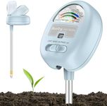 【Upgraded 】 4-in-1 Soil Moisture Meter, Soil Ph Meter, Soil Tester for Moisture, Light,Nutrients, pH,Soil Ph Test Kit, Great for Garden, Lawn, Farm, Indoor & Outdoor Use ，No Battery Required（Blue)