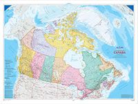 Canada Wall Map (2009) - Bilingual - Atlas of Canada - 64.25" x 48.25" Laminated