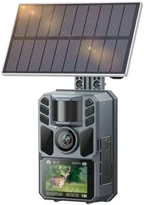 FKPCAM Trail Camera 4K 64MP with 5000mAh Rechargeable Battery 64GB Micro Memory Card IP67 Waterproof, Night Vision, Motion Activated, Solar Powered Wildlife Hunting Camera for Outdoor