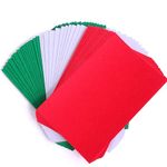 Leixi 40PCS Christmas Felt Fabric Sheets (20cm*30cm) 3 Colors Red Green White 1mm Thick Stiff Felt Fabric Sheet,Assorted Color Felt Pack for Christmas DIY Craft Decoration(40)