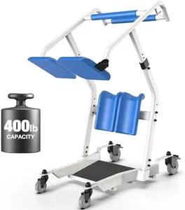 Upgraded Sit to Stand Patient Lift, One-Step Stand Assist Lift for Elderly,Lift Assist Transfer Device with Wheels, Home Care Use Transport Chair Stand Assist for Seniors, Adults & Disabled