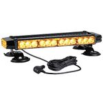 Roof Strong Magnetic Emergency Strobe 30 LED Amber Light Bar for Trucks Snow Plow Tractors Construction Vehicles Pilot Cars, WOWTOU Safety Flashing Beacon Lightbar