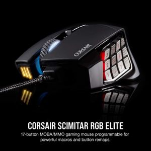 Corsair SCIMITAR RGB ELITE Gaming Mouse – 17 Programmable Buttons