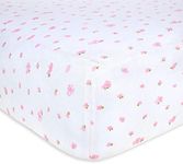 Burt's Bees Baby - Fitted Crib Sheet, Butterfly Garden, 100% Organic Cotton Crib Sheet for Standard Crib and Toddler Mattresses (Blossom)