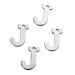 Valyria VALYRIA 30pcs Silver Stainless Steel Alphabet J Charm Pendants Letter Beads DIY Jewelry Findings