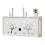 Wireless Router Rack, Living Room Wall-mounted WiFi Storage Box, for Storage of Wires, Routers, TV Set-Top Boxes(B)