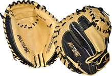 All-Star® Pro-Elite™ Professional Baseball Catching Mitt - Black & Tan 35 INCH