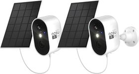 AOSU Solar Security Camera Outdoor - 2K Wireless Cam for House Security - Motion Activated, Color Night Vision, PIR Human Detection, 2-Way Talk, IP66 Waterproof, 2.4GHz WiFi, 2 Pack