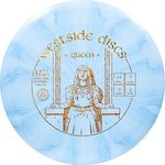Westside Discs Origio Burst Queen Disc Golf Driver, Men and Women, Maximum Distance Frisbee Golf Disc, Great for Beginners and Easy to Throw, 176g, Stamp Color and Burst Pattern Will Vary, Blue