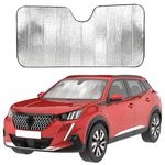EcoNour Accordion Sun Shade for Car | Car Shade Front Windshield to Block Harmful UV Rays | Automotive Window Sunshades to Keep Your Car Cool | Car Shield for Sun Heat | Large (28 inches x 58 inches)