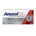 Anusol Multi-Symptom Hemorrhoidal Suppositories, 24 Count