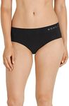 Bonds Women's Underwear Cotton Rich Comfytails Side Seamfree Midi Brief, Black, 8