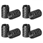 8 Pcs Tyre Valve Caps, Black Stem Dust Caps,Car Tire Valve Stem Caps,Universal Aluminum Tire Valve Cap Valve Covers Replacement for Cars,Bike, Motorcycles