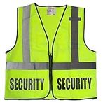 Conspiracy Tee Security Guard mesh Vest, Event Security Vest, mall, School, Safety, Bouncer, Safety Yellow, Small-Medium