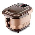AGARO Regency Manual Foot Spa Bath Massager With Heat, 12 Massage Rollers, Heating Function, Adjustable Temperature Control, For Soothing Massage, Beige
