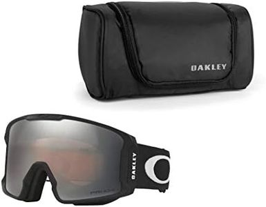 Oakley Line Miner Snow Goggle (Matte Black Frame/Prizm Black Iridium Lens) with Large Goggle Soft Case