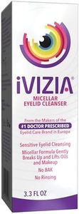 iVIZIA Micellar Eyelid Cleanser for Sensitive Eyelid Cleansing, BAK-Preservative-Free, Rinse-Free, Gently Removes Makeup, 3.3fl oz Bottle