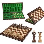 Master of Chess Wooden Chess Set with Pieces “Ambassador DE LUX” 54 cm / 21 in - Handcrafted Large Portable Chess Board Game for Adults and Kids