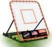 Baseball Rebounder Net, Portable Bounce Back Trainer for Baseball & Softball with 4 Adjustable Return Angles, 4 x 4.5 ft Practice Tool for All Skill Levels,Orange