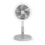 Beldray COMBO-7320 Cordless Foldable 3 in 1 LED Fans, 9 W, Rechargeable Battery, 3 Speed Settings & Natural Wind Mode, Use as Desk, Pedestal or Wall Fan, Set of 2, Grey