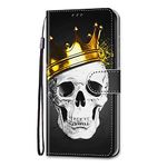 iPhone SE 2022 5G / iPhone SE 2020 / iPhone 8 / iPhone 7 Case Flip PU Leather Shockproof Wallet Case with Stand Magnetic Money Pouch Folio Silicone Bumper Gel Protective Phone Cover Skull King