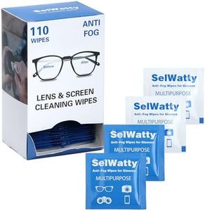 TeJoyce Anti Fog Lens Wipes, 110 Pack Lens Wipes for Eyeglasses, Lens Cleaning Wipes for Glasses, Laptops Screens, Smart Phones, Optical Lens, Defogging, Quick-Dry & Scratch-Free