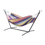 Calandis™ Hammock with Stand Steel Stand Adjustable Height for Garden Backyard Outdoor White Rope | Hammocks | Patio & Garden Furniture | Yard, Garden & Outdoor Living