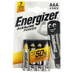 Energizer AAA Batteries, Alkaline Power Batteries, Long Lasting Power, Leak Resistant Design, 4 Pack