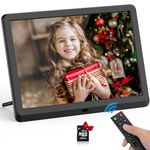 FamBrow Digital Photo Frame 10 inch with 32GB Card & Remote Control, Digital Picture Frame 1920x1080 Full IPS Display with Music/Video Player/Calendar/Alarm