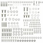 Stainless Steel Small Block Engine Hex Bolt Kit Replacement for Chevy 265 283 305 327 350 400 (211Pcs Nuts&Bolts)