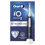 Oral-B iO3 Electric Toothbrushes Adults, Mothers Day Gifts For Her / Him, 1 Toothbrush Head, 3 Modes With Teeth Whitening, 2 Pin UK Plug, Black