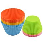 Goalfly 15pcs Silicone Muffin Cases (9cm), Large No-Stick Silicone Cupcake Cases, Reusable Muffin Cases for Baking Suitable for Cake Balls, Muffins, Cupcakes and Candies