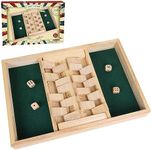 GOTHINK Wooden Shut The Box Game - 