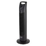 BLACK+DECKER BXFT50002GB Tower Fan, 3 Speed Settings with 80 Degree Oscillation and Safety Features, 30 Inch, Black