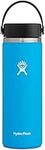 HYDRO FLASK - Water Bottle 591 ml (20 oz) - Vacuum Insulated Stainless Steel Water Bottle Flask with Leak Proof Flex Cap with Strap - BPA-Free - Wide Mouth - Pacific