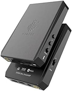 HIDIZS DH80S DAC e AMP bilanciati portatili, amplificatore di decodifica audio portatile DSD64/128, uscita porta da 4,4 mm/3,5 mm per PC Android con sistema Windows (Nero)
